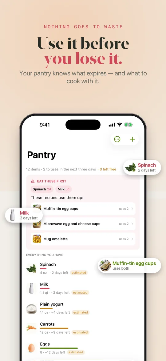 Use it before you lose it — your pantry knows what expires