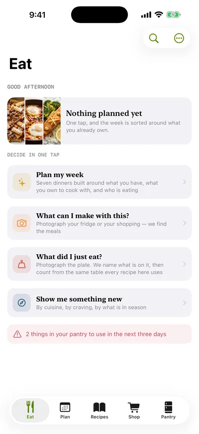 Eat — decide in one tap