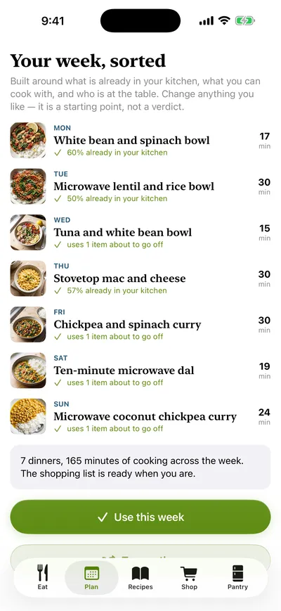 Your week, sorted