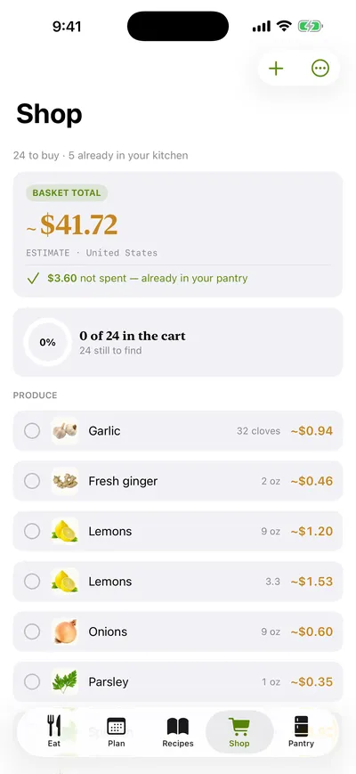 Shop — the list, priced where you buy